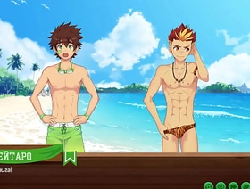 Game: Companions Camp path 2, part 8 - Taiga's sexy swimming trunks (russian voiceover) very hot gay porn