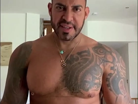Latino man Viktor rom flexing in person and masturbate his bbc humiliation to you sex gay porn hot