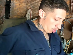 Mechanic Crixxx Nie takes Nico Ruiz up her high horse offer to have his cock sucked hard gay porn korean daddy