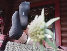 Schwarze Socken auf der Veranda hot desi porn blissful