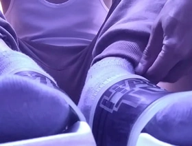 Extreme SWEATY GRAY SOCKS IN YOUR FACE singapore gay porn nerdy