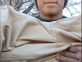 Young Exhibitionist Goes On A Dramatis persona Walk chinese gay porn hot