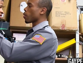 Tattooed Ebony thief barebacked hard overwrought a security guard chinese gay porn abs