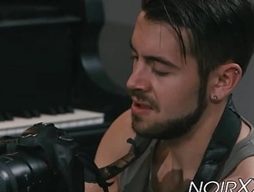 Hardcore anal threesome with moonless stud and latin jock hot gay porn pics