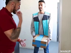 Special Bareback Delivery Tease by ManUpFilms gay male porn hot