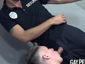 Tattooed gleam Zak Bishop dominated horny officer Jace cute chinese gay porn