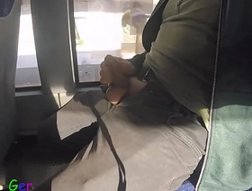 My saucy attempt: jerking off in a moving bus, unfortunately only with a soft cock. gay porn bareback hot
