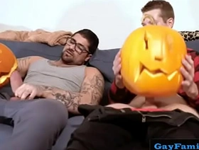 Servicing Daddy's obese cock japan gay threesome porn