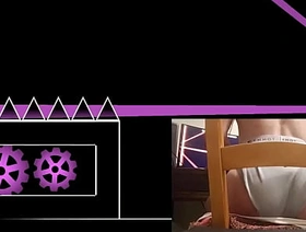 FEMBOY BUTT PLAYS GEOMETRY DASH japan gay movie porn