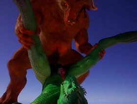 WILD LIFE - MINOTAURO FOLLANDO A LAGARTO VERDE chinese gay spank porn